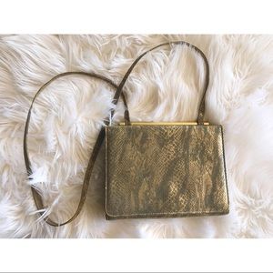 Stuart Weitzman Gold Snake Purse